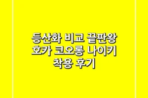 등산화 비교 끝판왕! 호카, 코오롱, 나이키 착용 후기