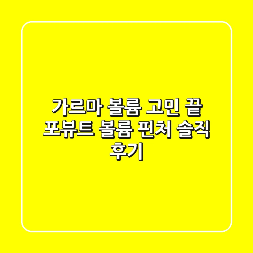 가르마 볼륨 고민 끝! 포뷰트 볼륨 핀처 솔직 후기