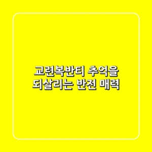 교련복반티, 추억을 되살리는 반전 매력!