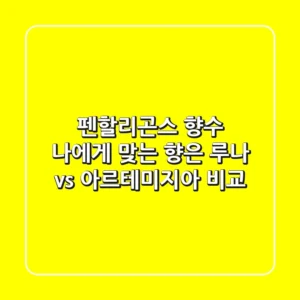 펜할리곤스 향수, 나에게 맞는 향은? 루나 vs 아르테미지아 비교!