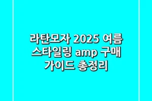 라탄모자: 2025 여름 스타일링 & 구매 가이드 총정리