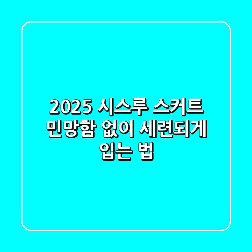 2025 시스루 스커트, 민망함 없이 세련되게 입는 법