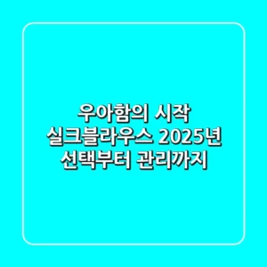 우아함의 시작, 실크블라우스 2025년 선택부터 관리까지