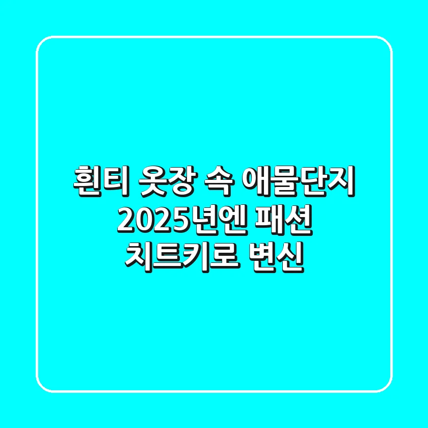 흰티, 옷장 속 애물단지? 2025년엔 '패션 치트키'로 변신!