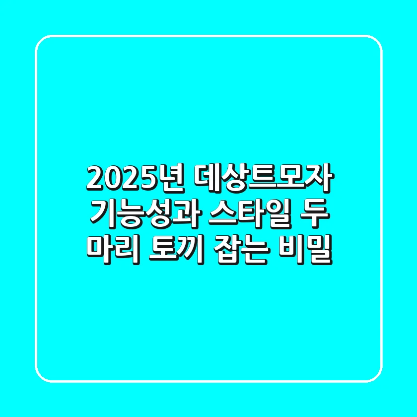 2025년 데상트모자: 기능성과 스타일, 두 마리 토끼 잡는 비밀