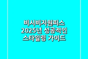 비시비지원피스, 2025년 성공적인 스타일링 가이드