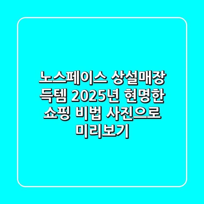 노스페이스 상설매장 득템! 2025년 현명한 쇼핑 비법 (사진으로 미리보기)