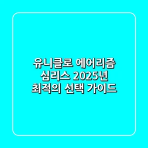 유니클로 에어리즘 심리스, 2025년 최적의 선택 가이드