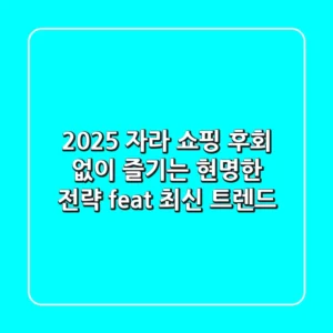 2025 자라 쇼핑, 후회 없이 즐기는 현명한 전략 (feat. 최신 트렌드)