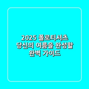 2025 폴로티셔츠: 당신의 여름을 완성할 완벽 가이드