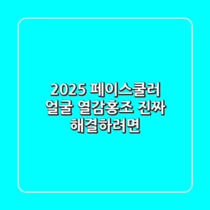 2025 페이스쿨러, 얼굴 열감·홍조 진짜 해결하려면?