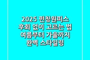 2025 펀칭원피스, 후회 없이 고르는 법: 여름부터 가을까지 완벽 스타일링