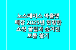 노스페이스 아울렛 매장, 2025년 현명한 쇼핑 꿀팁과 숨겨진 보물 찾기