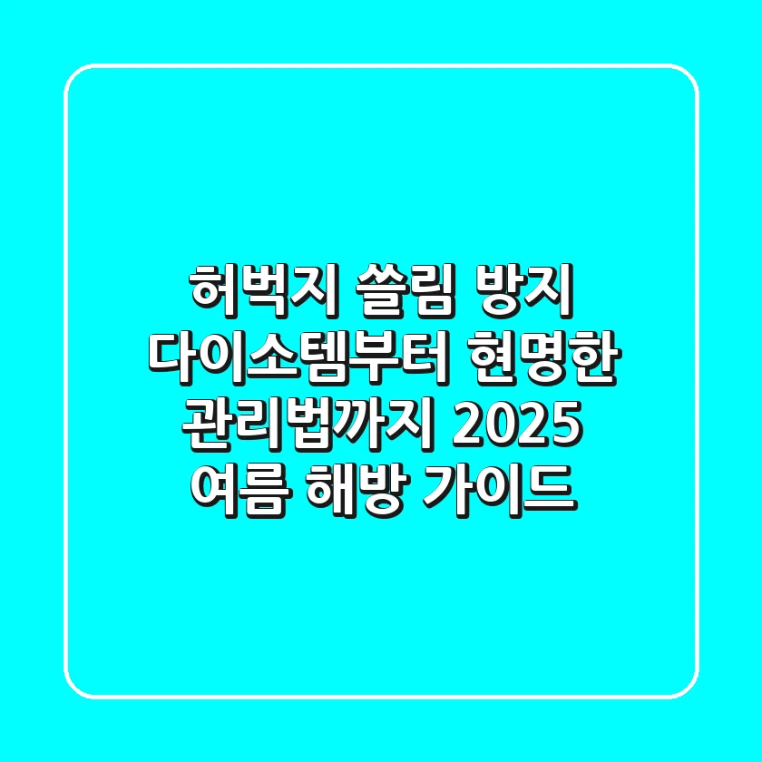 허벅지 쓸림 방지, 다이소템부터 현명한 관리법까지! 2025 여름 해방 가이드