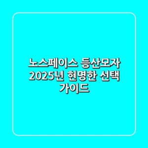 노스페이스 등산모자, 2025년 현명한 선택 가이드