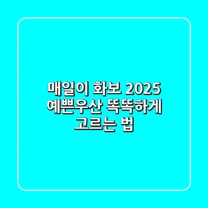 매일이 화보! 2025 예쁜우산 똑똑하게 고르는 법