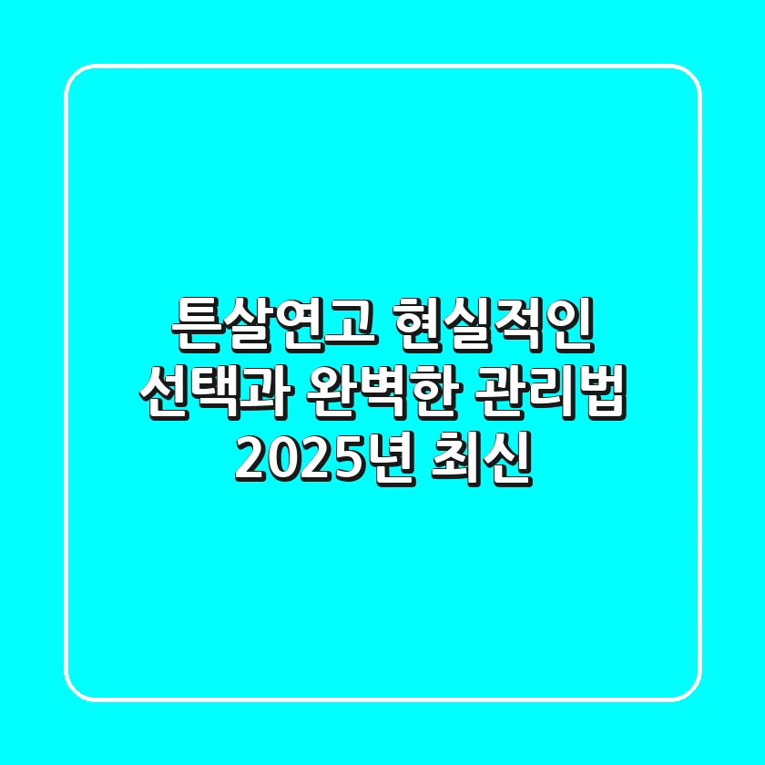 튼살연고, 현실적인 선택과 완벽한 관리법 (2025년 최신)